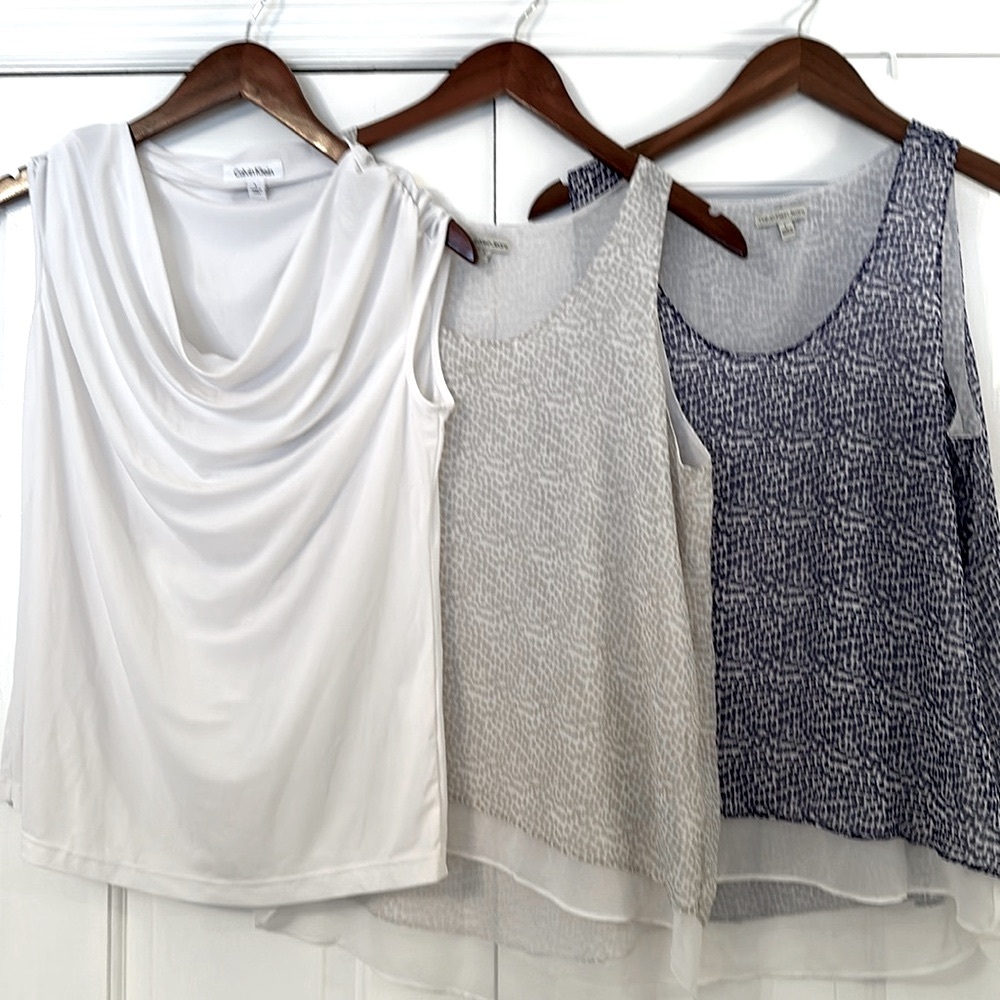 Calvin Klein Sleeveless Blouse Bundle Large